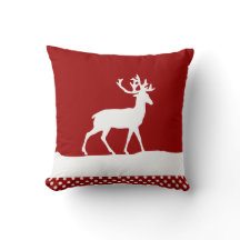 Deer Silhouette - rood en wit