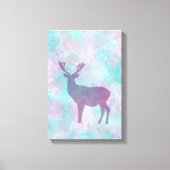 Deer silhouette Simple abstract Winter Cute Pastel Canvas Afdruk (Voorkant)