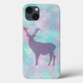 Deer silhouette Simple abstract Winter Cute Pastel Case-Mate iPhone Case (Achterkant)