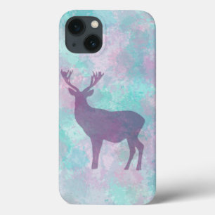 Deer silhouette Simple abstract Winter Cute Pastel Case-Mate iPhone Case