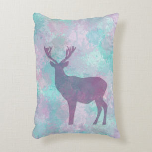 Deer silhouette Simple abstract Winter Cute Pastel Decoratief Kussen
