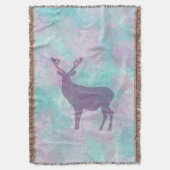 Deer silhouette Simple abstract Winter Cute Pastel Deken (Voorkant Verticaal)