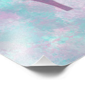 Deer silhouette Simple abstract Winter Cute Pastel Foto Afdruk (Hoek)