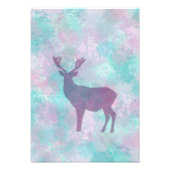 Deer silhouette Simple abstract Winter Cute Pastel Foto Afdruk (Voorkant)