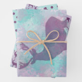 Deer silhouette Stippen patroon schattige pastelkl Inpakpapier Vel (In situ)