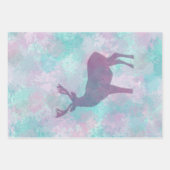 Deer silhouette Stippen patroon schattige pastelkl Inpakpapier Vel (Voorkant)