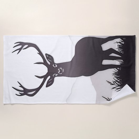Deer silhouette strandlaken (Voorkant)