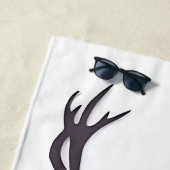 Deer silhouette strandlaken (In situ)