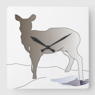 Deer Silhouette Wall klok