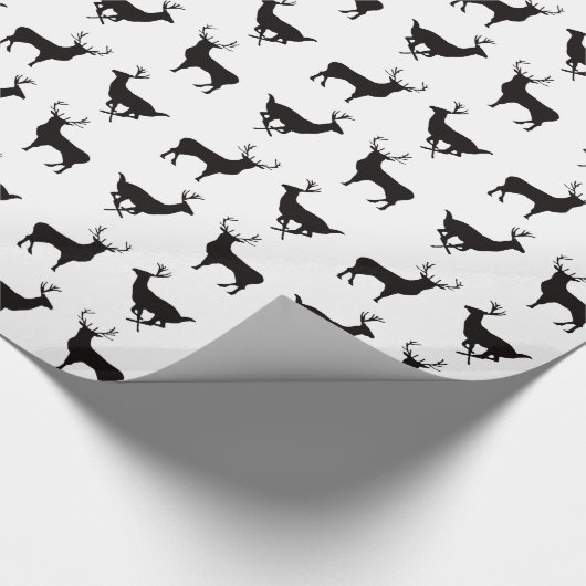 Deer Silhouette Wrapping Paper Cadeaupapier (Hoek)