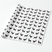 Deer Silhouette Wrapping Paper Cadeaupapier (Uitgerold)
