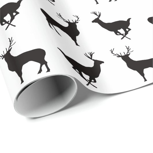 Deer Silhouette Wrapping Paper Cadeaupapier (Rol Hoek)