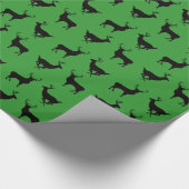 Deer Silhouette Wrapping Paper Cadeaupapier (Hoek)