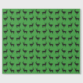 Deer Silhouette Wrapping Paper Cadeaupapier (Vlak)