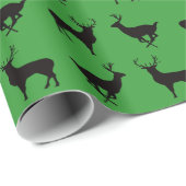 Deer Silhouette Wrapping Paper Cadeaupapier (Rol Hoek)