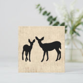 Deer Silhouettes  Animal Deer Artwork Feestdagenkaart (Staand voorkant)