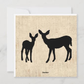 Deer Silhouettes  Animal Deer Artwork Feestdagenkaart (Achterkant)