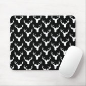 Deer Silhouettes Print Pattern Deer Antlers Art Muismat (Met muis)