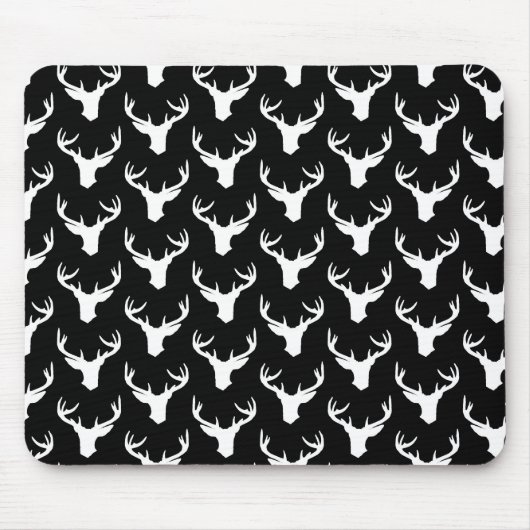 Deer Silhouettes Print Pattern Deer Antlers Art Muismat (Voorkant)