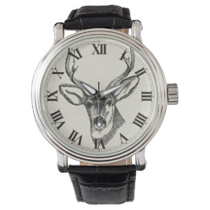 Deer Sketch Horloge