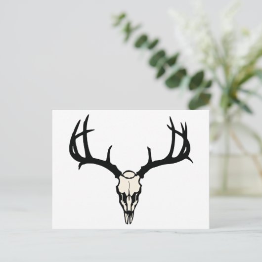 Deer Skull Briefkaart (Staand voorkant)