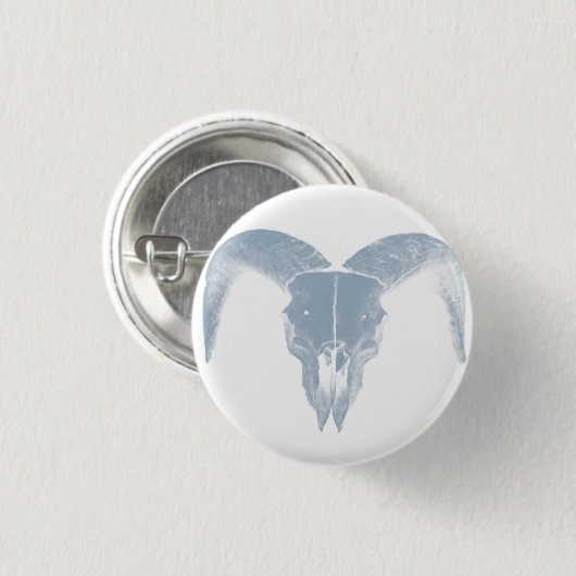 Deer Skull-Button Ronde Button 3,2 Cm (Voorkant /achterkant)