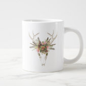 Deer Skull & Flowers Grote Koffiekop (Rechts)