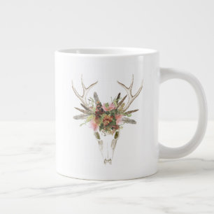 Deer Skull & Flowers Grote Koffiekop