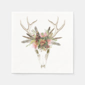 Deer Skull & Flowers Servet (Voorkant)
