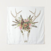 Deer Skull & Flowers Wandkleed (Voorkant)