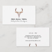 Deer Skull Horn Boho Tribal Visitekaartje (Voorkant / Achterkant)