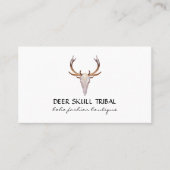 Deer Skull Horn Boho Tribal Visitekaartje (Voorkant)
