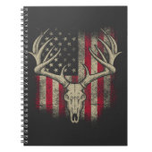 Deer Skull Hunter American Flag Deer Hunting USA Notitieboek (Voorkant)