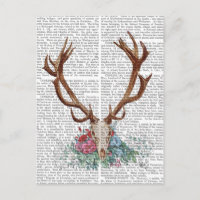 Deer Skull met bloemen 2