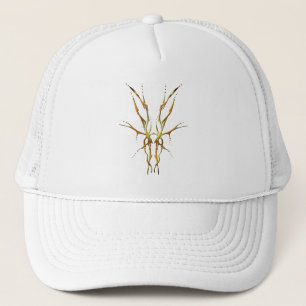 Deer Skull Tribal Tattoo - goud Trucker Pet