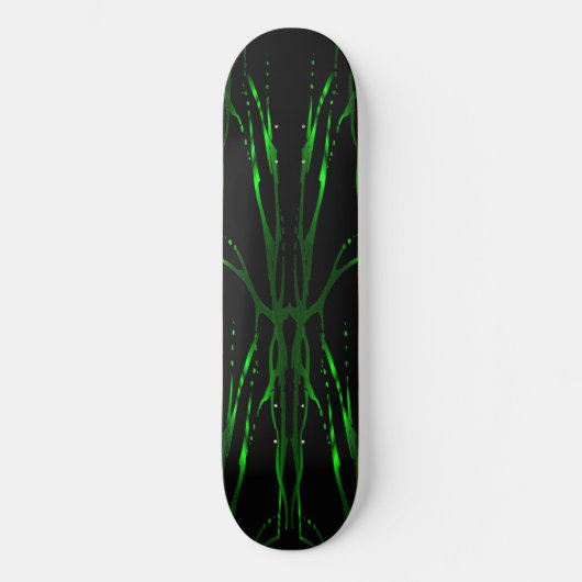 Deer Skull Tribal Tattoo - groen Skateboard (Voorkant)