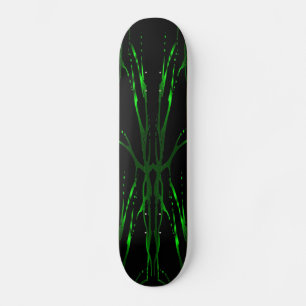 Deer Skull Tribal Tattoo - groen Skateboard