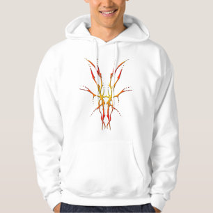 Deer Skull Tribal Tattoo - rood Hoodie