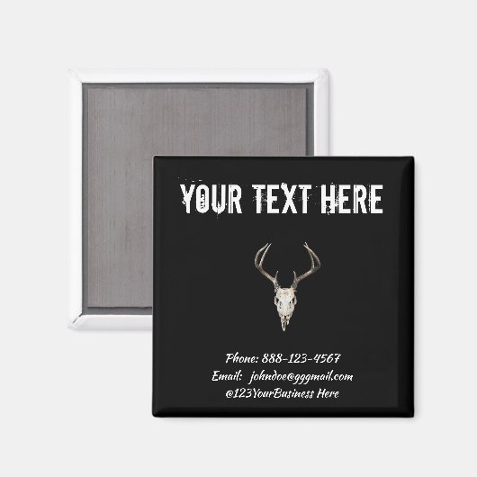 Deer Skull Visitekaartje Magnet (Voorkant / Achterkant)