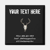 Deer Skull Visitekaartje Magnet (Voorkant)