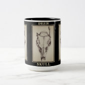 "Deer Skull" zwarte en witte hoge mok (Center)