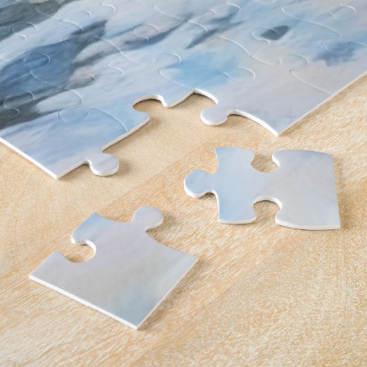 Deer Snow Nature Art Big Puzzle Legpuzzel (Zijkant)