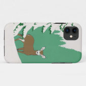 Deer Snow Winter Scene Pine Tree Case-Mate iPhone Case (Achterkant (horizontaal))
