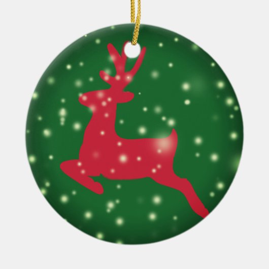 Deer, Snowflakes Ornament (Voorkant)