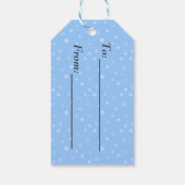 Deer & Snowman-kerstsnowflakes Cadeaulabel (Achterkant)