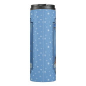Deer & Snowman-kerstsnowflakes Thermosbeker (Achterkant)