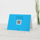 Deer Snowy Blue Kerstmis Kaart (Achterkant)