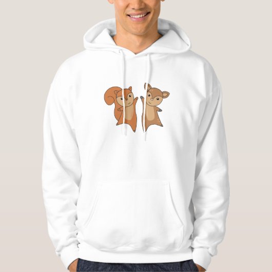 Deer Squirrel Forest Animals Cute Animal Hoodie (Voorkant)