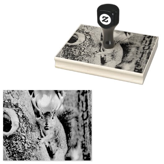 Deer Squirrelly Rubberstempel (Gestempeld)