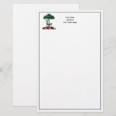 Deer Stag by Tree Heraldic Crest Emblem Briefpapier (Voorkant / Achterkant)